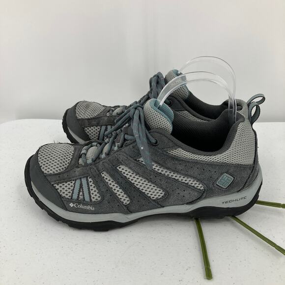 Columbia Gray Dakota Drifter Techlite Omni-Grip Low Lace Up Trail Hiking Shoes - Picture 5 of 11